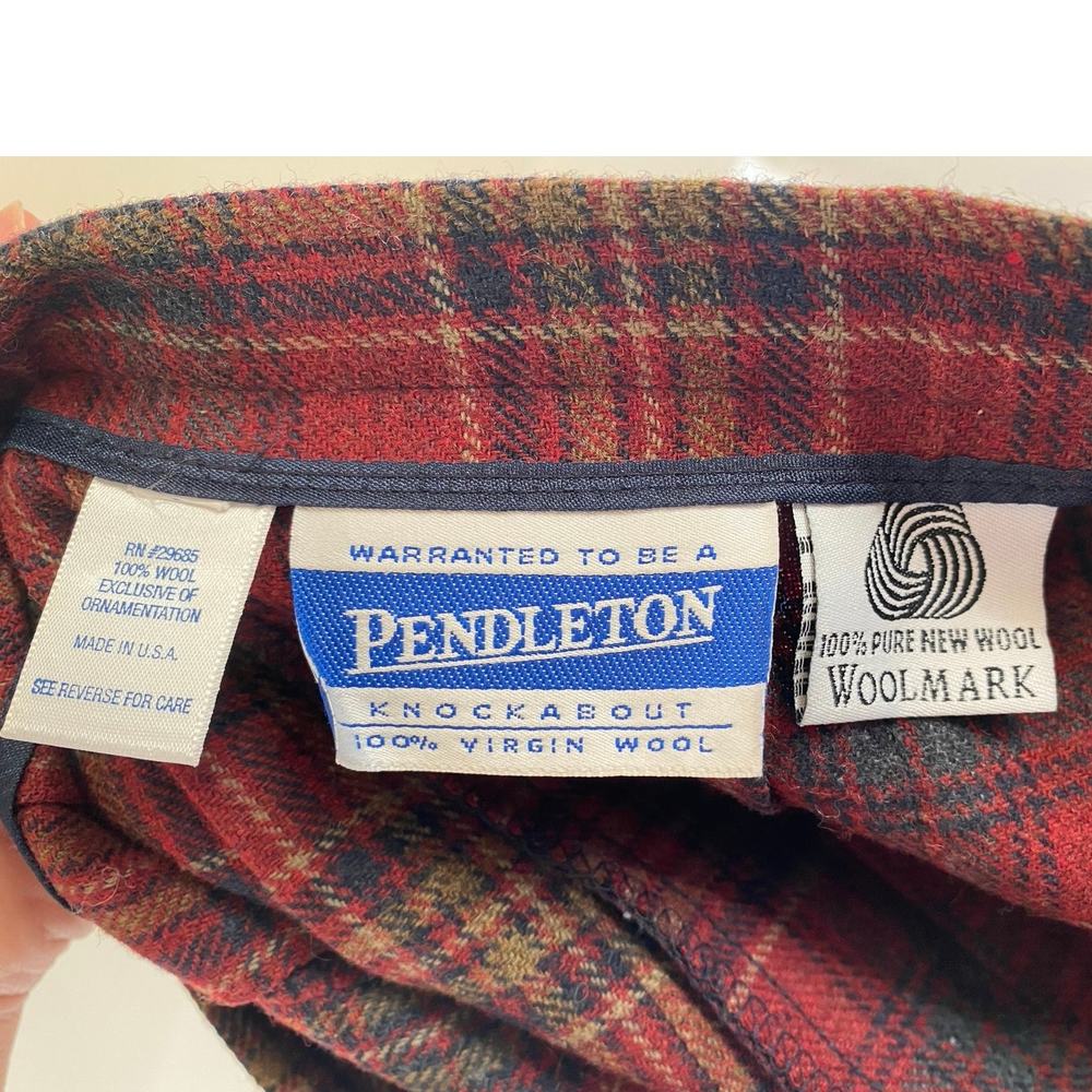 Pendleton Knockabout Pleated Plaid Wool Skirt Adj… - image 4